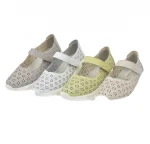 new design air holes womens genuine leather slip on womans loafers stylish good-looking ladies shoes