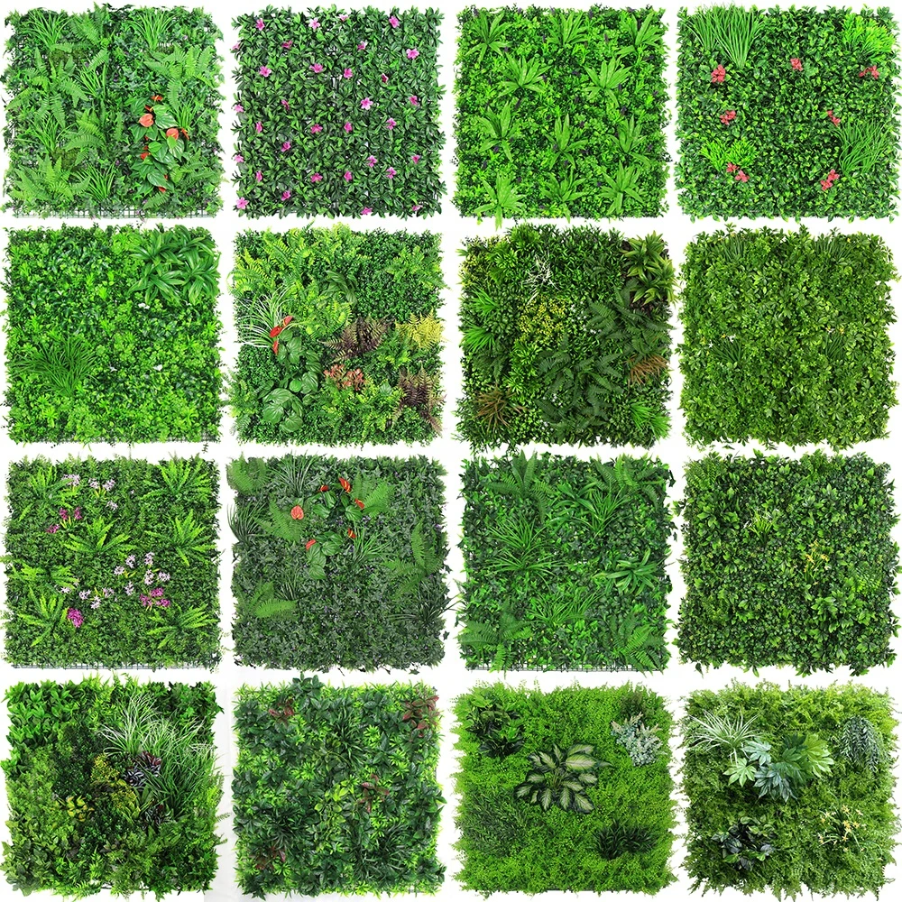 New design artificial green grass plant wall outdoor vertical garden for backdrops