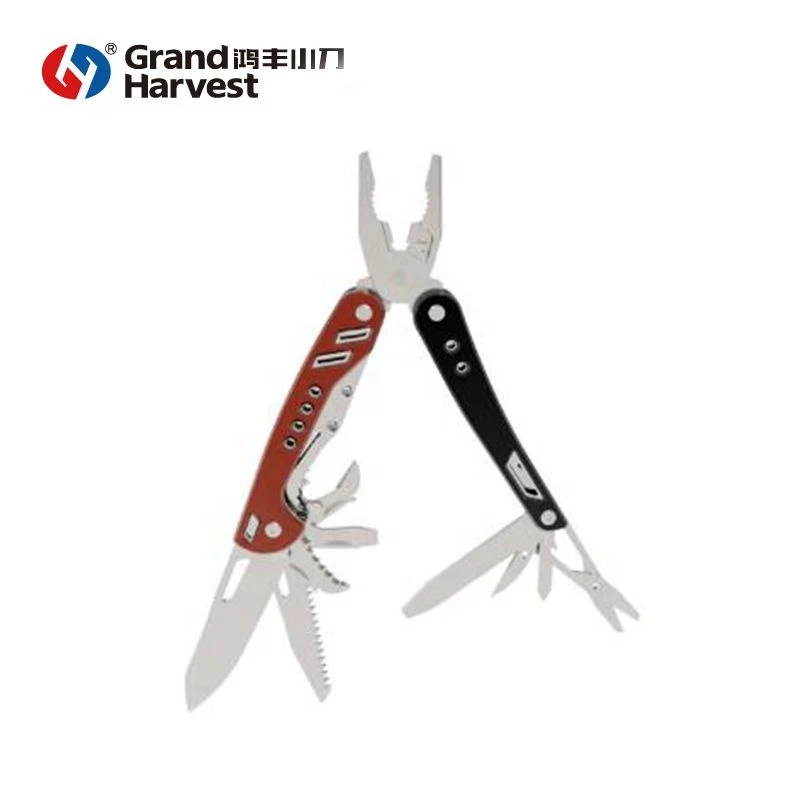 New design Double Color Aluminum Handle Stainless Steel High quality Multitool Knife Pliers