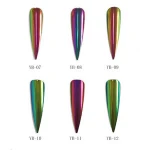 New Design Fashionable 0.2g/jar 18colors Natural Mica Based Mirror Powder For Nail Chameleon Pigment Match With Eye Shadow Stick