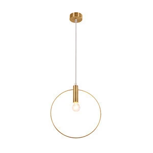 New design northern europe type simple modern copper ring led chandelier pendant light