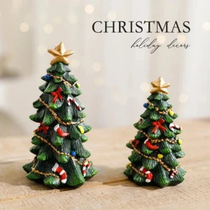 New  design  Resin  Christmas  Tree  Christmas  table party  ins  European  mini  Christmas  tree  decorations