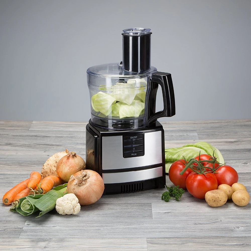 New design stainless steel 500W powerful food processor multi-function, 10 in 1 food processor