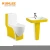 Import New Different Colors One Piece Toilet Square Design Dual Flush Siphonic Washdown Set Of Two WC from China