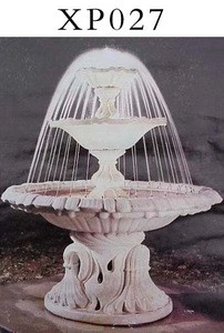 New house decoration hand carved small white marble fountain garden