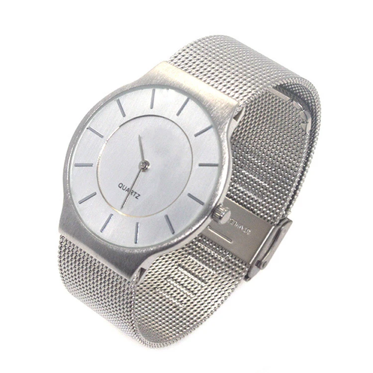 New model stainless steel mesh strap wrist quartz watch