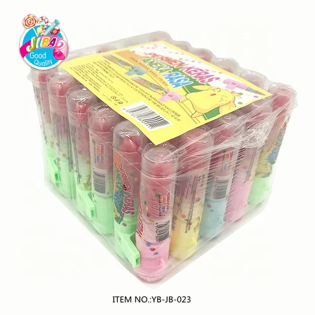 New Type Kids Lipstick Candy With Whistle Toy Sweet Fruit Flavor Hard Lollipop  Candy