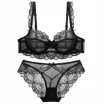 New ultra-thin hollow womens bra set transparent sexy bra set Natural And Breathable Fabric lace sexy bra set