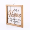 Newly Designed Sweet Home MDF Cutting And Wooden Screen Printed Hanging Sign For Wall Art Decor