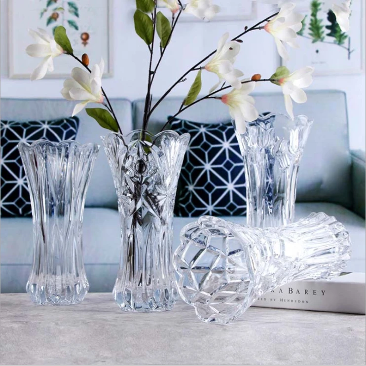 North European creative modern living room lily flower glass & crystal vases decoration flower arrangement vase