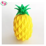 Novelty Pineapple Shaped Silicone Coin Purse with Zipper