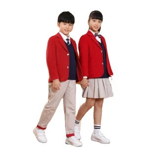 OEM British Style School Clothes Blazer Shirt Dress High School Uniform Design