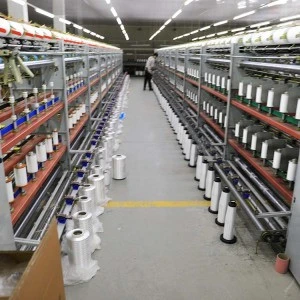Original Color Spindle Polyester Metallic Yarn Double Covering Machine