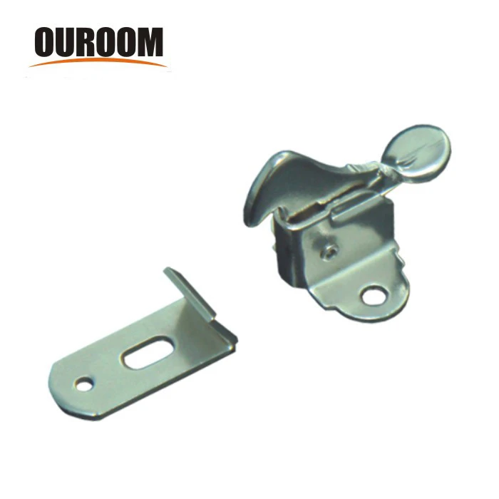 Ouroom products 110420 1/2&quot; zinc plated cabinet door elbow catch latch