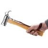 Outdoor Camping Chipping Hammer Stainless Steel + Wooden Handle Fixed Tent Nail Hammer With Safety Rope
