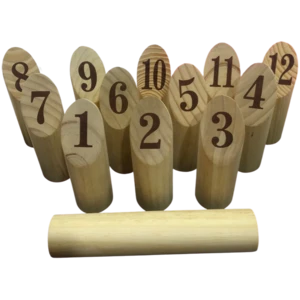 Outdoor Games Wooden Throwing Game Number Skittles Sets For Children
