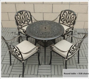 Outdoor garden furniture cast aluminum table set outdoor coffee table set