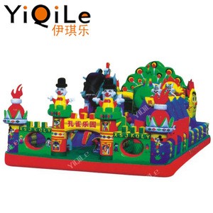 Outdoor inflatable playground inflatable across slide kids jumping inflatable bouncer for sale
