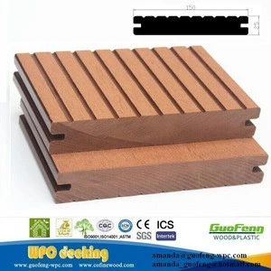 outdoor solid anticorrosive wpc decking plastic lumber floor