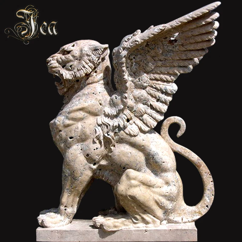 Outdoor stone carving sculpture marble tiger statue for garden