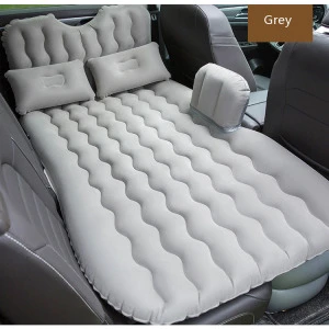 Outdoor travel camping car inflatable mattress flocking+ PVC air mat automatic inflatable car bed for SUV back seat