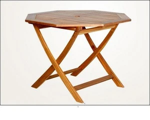 Outdoor Wooden Octagonal Table, Oiled finishing