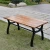 Import Outdoor wooden table chairs benches picnic park garden set furniture with Carbonized wood Aluminum frame from China