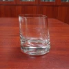 Oval shape slanted finish 190ml mouth blown rock whiskey cheap glass cup