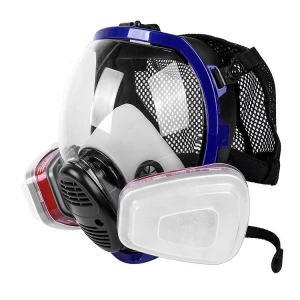 personal protection activated carbon gas mask with double cartridge