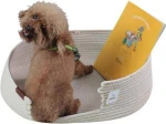 Pet Beds Cotton Rope Dog Nest Bed Pet Baskets Dog Cats Toys Storage