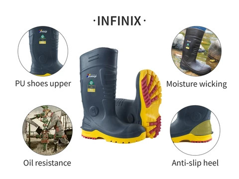 PINNIP butchery work boots oil-resistant and Anti-slip PU work safety boots australia safety shoes