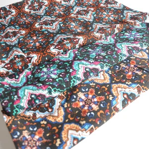 Plain design heavy 100% viscose rayon woven printed fabric