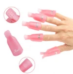 Plastic Acrylic Nail Polish Remover Clip Cap UV Gel Nail Polish Remover 10pcs/box