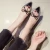 Import Pointed Toe Square Heel Women Clear Pumps Ladies Shoes from China