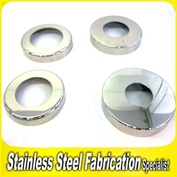 Polished Stainless Steel Decorative Handrail Base Plate Cover