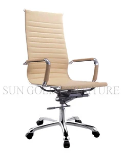 popular high back leather parts fixed armrest office chair (SZ-OC026)