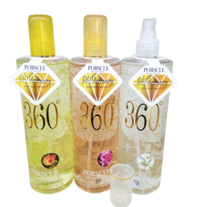 PORSCEE 360 Natural Flower Water Hydrosol Toner With Gold Foil Moisturizing Skin Face Toner Spray