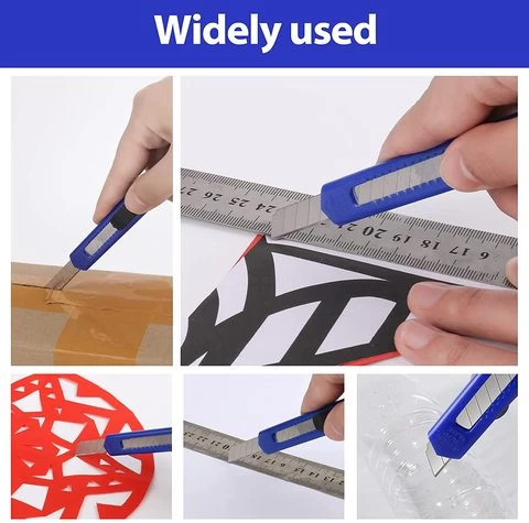 Portable Mini Retractable Box Cutters Utility Knife Sharp Blade Cartons Cardboard Cutter Knife