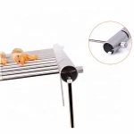 Portable Outdoor Charcoal Grills Folding Stainless Steel Barbecue Smoker BBQ Grill Outdoor Kitchen For 3-5 People