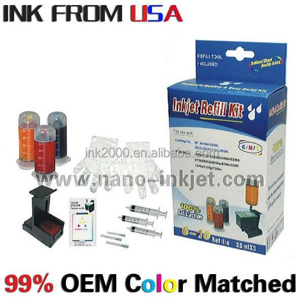 Printing kit for cartridge refill HP60 HP61 HP62 HP 63 ink cartridge
