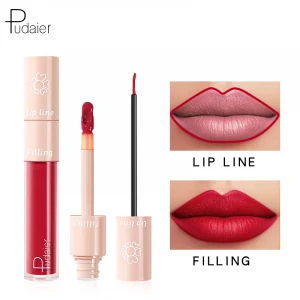 Private Label  20 Colors 2-in-1 Lip Makeup Moisturizing Long-lasting Liquid Lip Liner and Lipstick