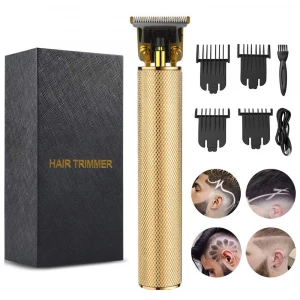 Professional Cordless Hair Liners Electric Hair Trimmer Zero Gapped Baldheaded Hair and Beard Trimmer T Blade Trimmer for Men