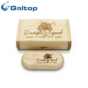 Promotion gift memory stick 3.0 maple wooden bamboo usb flash drive with free engraved logo
