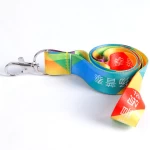 Promotional custom printed neck polyester lanyard with logo free sample