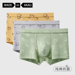 Purer Cotton Mens Panties Cartoon Printed Boxers Mens Cotton Boxers