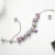 Import Purple crystal bead charm bracelet silver flower charm bracelets for women from China