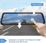 QSF  10 inch Mirror Dash Cam Dual Lens Car Reversing Aid Dash Camera 1080P Full Touch Screen Video Mirror Dashcam DVR