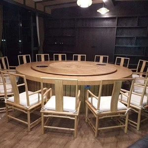 Quality life modern office big dining table set with valnut  and chair  for 12 seater round table YT301