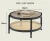 Import Rattan Round Coffee Table Home Furniture Wood and Glass Modern Simple with Teak Solid Living Room Furniture Transparent Glass from China