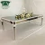 Import rectangle 12 seats mirror glass top stainless steel dining table and chair sets from China